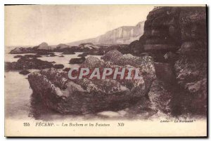 Old Postcard Fecamp The Rocks and Cliffs