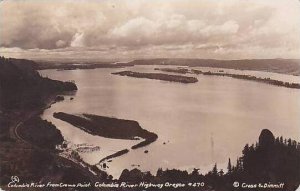 Oregon Columbia River Highway Columbia River From Crown Point Real Photo RPPC