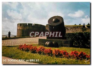 Postcard Modern Brittany in Thunder colors of Brest