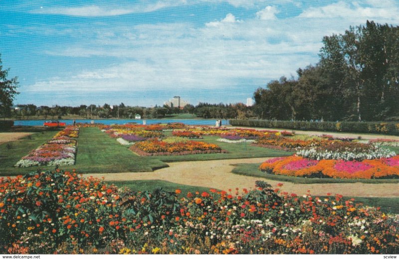 REGINA, Saskatchewan, Canada 50-60s ; Flower Gardens in front of Legislative ...