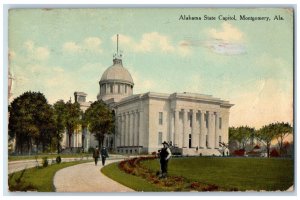 1911 View Of Alabama State Capitol Exterior Scene Montgomery Mobile AL Postcard 