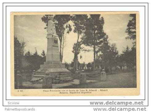 Plaza Provincial con el busto de Juan B Alberdi, Rosario, Argentina, 10-20s