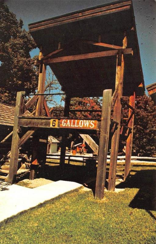 FORT SMITH, AR Arkansas  HANGING GALLOWS Replica 13 Steps & Rope Chrome Postcard