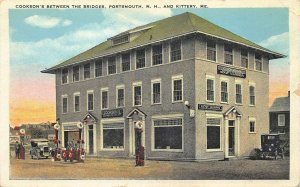 Portsmouth NH Kittery ME Texaco Gas Station & Roof Garden Postcard