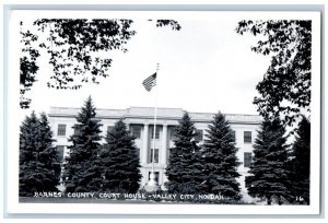 Valley City North Dakota ND Postcard Barnes County Court House c1950s RPPC Photo