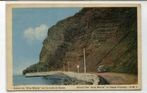 Around the Gros Morne Car Gaspe Highway Quebec Canada 1940 postcard