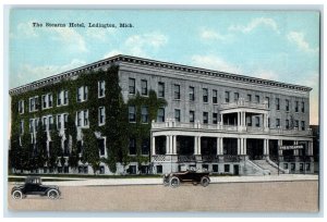 c1910's The Stearns Hotel Exterior Roadside Ludington Michigan MI Cars Postcard