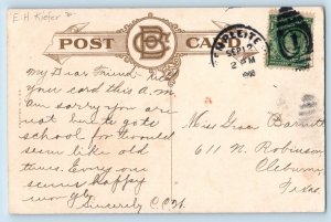 E H Kiefer Signed Postcard Pretty Woman Big Hat Feather Dear Heart Bamforth 1908