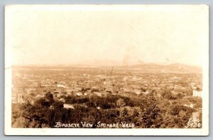 RPPC Birds-eye View  Spokane  Washington  Real Photo  Postcard  c1930