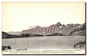 Old Postcard Environs d Allevard Massif Bains Les Sept Laux Lake of Bleeding
