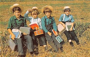 Amish School Boys Pennsylvania Dutch Country, USA Unused 