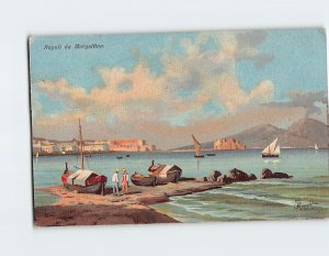 Postcard Napoli da Mergellina Naples Italy