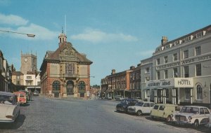 High St Ailsbury Arms Pub Hotel Old Cars 1970s Marborough Wilts Postcard