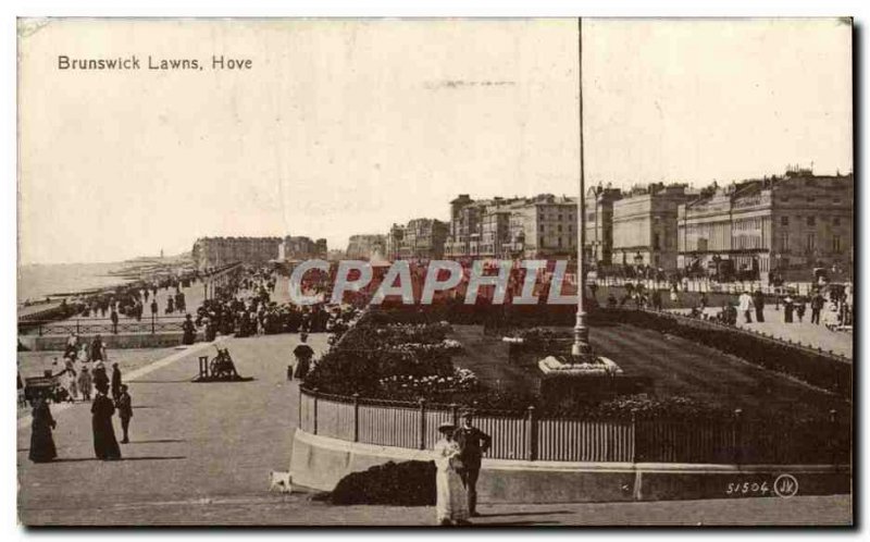 Postcard Old Brunswick Hove Lawns