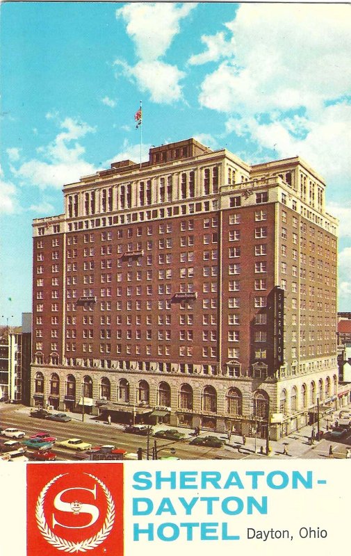 1960's Sheraton Hotel, Dayton, Ohio Advertising Chrome Postcard