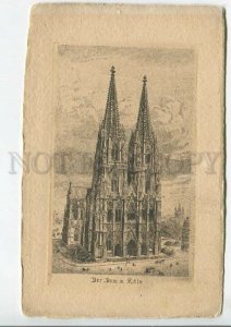 444162 Germany KOLN Cologne Cathedral JANDER ENGRAVING Vintage postcard