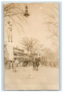 1918 RPPC Kaiser Wilhelm Hanging Downtown Salem, NY Postcard P91