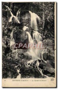 around d & # 39Autun Old Postcard Waterfall Brisecou