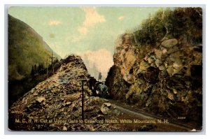 Midwest Central Railroad Train Craford Notch NH New Hampshire UNP DB Postcard U3