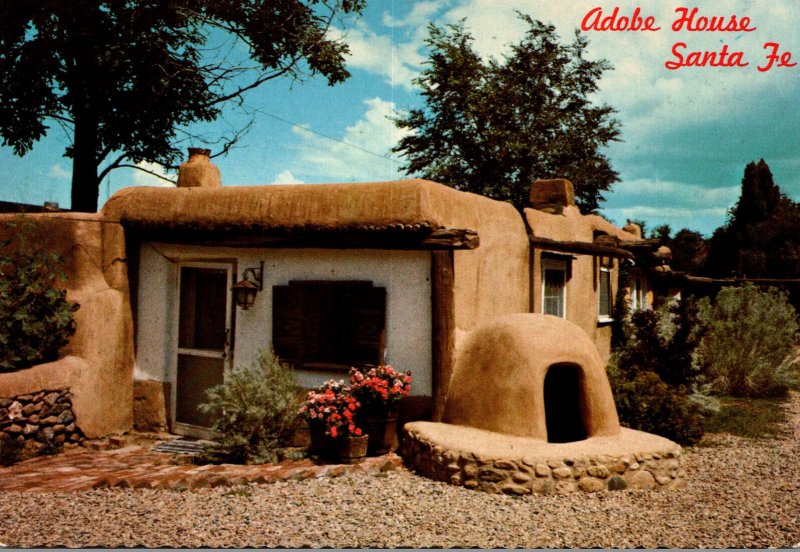 New Mexico Santa Fe Adobe House