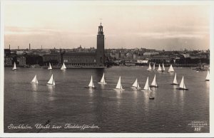 Sweden Stockholm Utsikt over Riddarfjarden Vintage RPPC C145