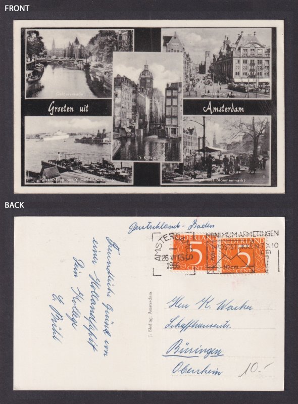 Vintage Postcard Netherlands Amsterdam Views