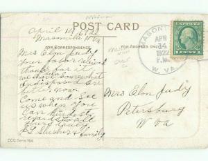 Pre-Linen easter CHICKENS WITH CHICKS IN BARNYARD k2554