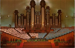 Mormon Tabernacle Choir and Organ Salt Lake City Utah Postcard PC475