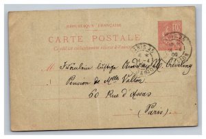 Vintage Early 1900's Private Mailing Postal Card French Posted August 1902