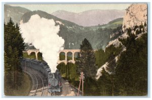 c1910 Railroad Smoke in Trains in Germany Europe Unposted Antique Postcard