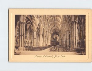 Postcard Nave East, Lincoln Cathedral, Lincoln, England