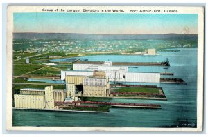 c1930's Group of the Largest Elevators in the World Port Arthur Canada Postcard