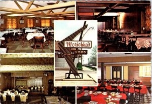 Crest Hill~Joliet, IL Illinois  MERICHKA'S RESTAURANT   4X6 Roadside Postcard