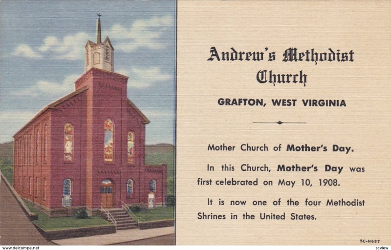 GRAFTON , West Virginia, 1930-40s ; Andrew's Methodist Church