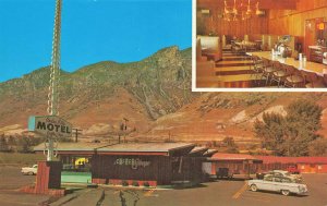 Cedar Hills UT Motel Dining Room Old Cars Postcard