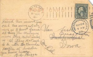 RIVERVIEW PARK Crete, Nebraska Boats Saline County 1914 Vintage Postcard