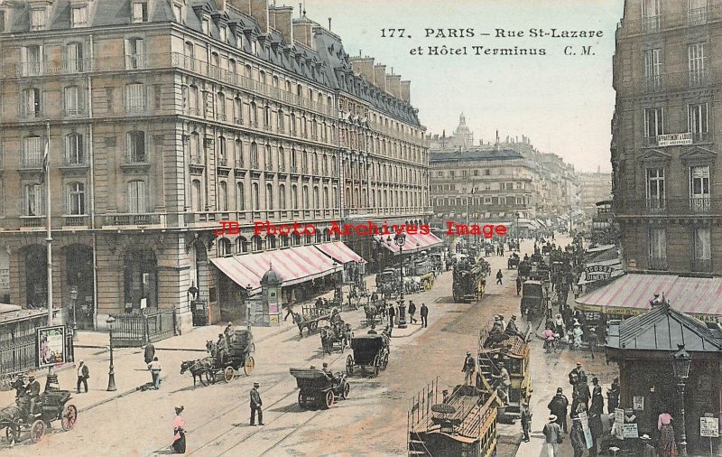 France, Paris, Rue Saint Lazare, Terminus Hotel, No 177