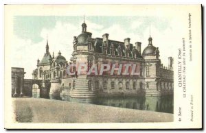 Old Postcard Chantilly Oise Chateau view from the lawn