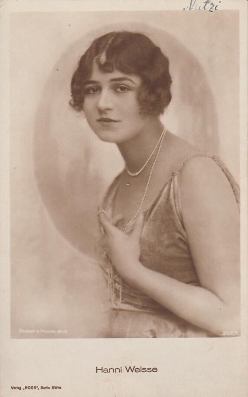 Silent movie star Hanni Weisse German actress Ross Verlag Postcard