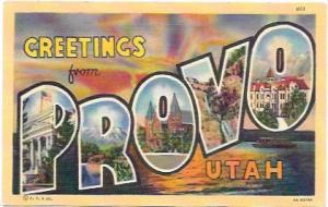 Greetings from Provo, Utah
