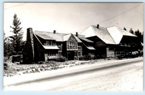 RPPC MT. HOOD, Oregon OR ~ Roadside BATTLE AXE INN 1949 (Burned 1950) Postcard