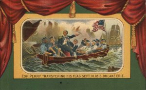War of 1812 Commander Perry Lake Erie American History c1910 Vintage Postcard