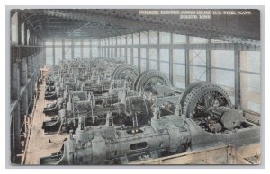Postcard Interior Electric Power House U. S. Steel Plant Duluth Minn. Minnesota