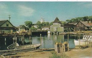 Maine Kennebunkport Harbor View With Congregational Church In Background