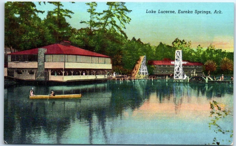 Postcard - Lake Lucerne - Eureka Springs, Arkansas