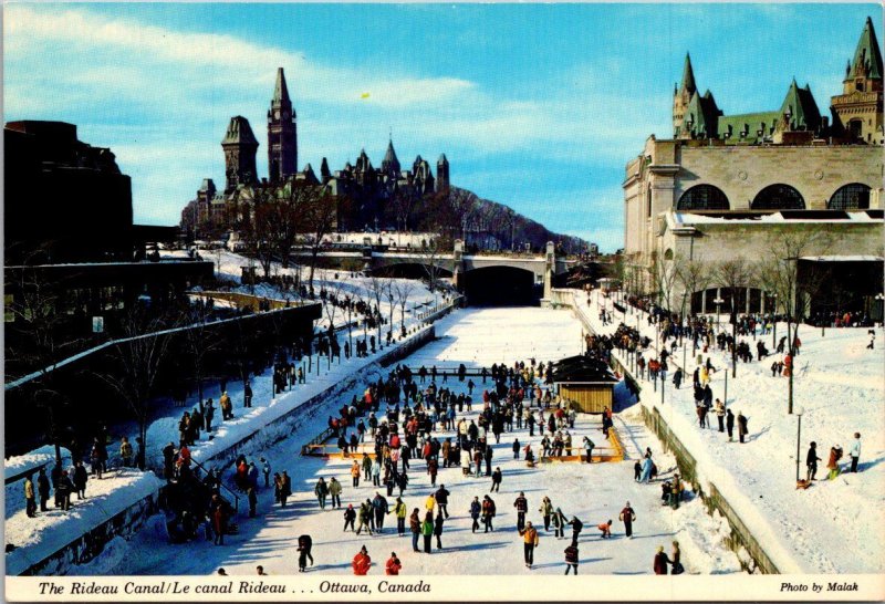 Canada Ottawa The Rideau Canal Ice Skating