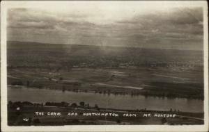 Northampton MA & River From Mt. Holyoke c1910 Real Photo Postcard