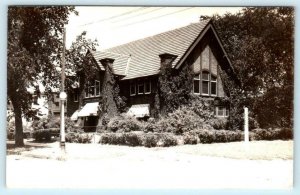 RPPC  RED OAK, Iowa IA ~ PUBLIC LIBRARY 1944 Montgomery County  Postcard