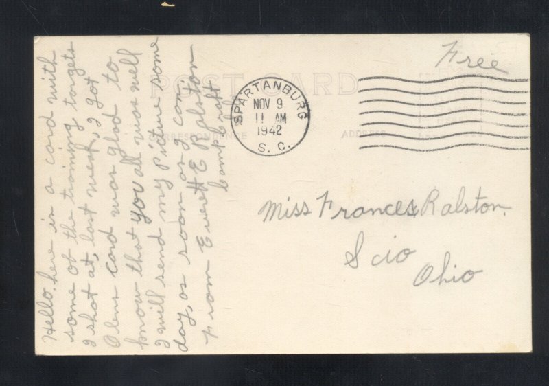 RPPC CAMP CROFT SOUTH CAROLINA SC RIFLE RANGE NO. 1 VINTAGE REAL PHOTO POSTCARD