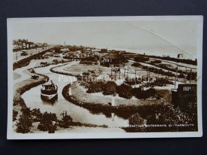 Norfolk GREAT YARMOUTH VENETIAN WATERWAYS c1920's RP Postcard by Jarrold & Sons